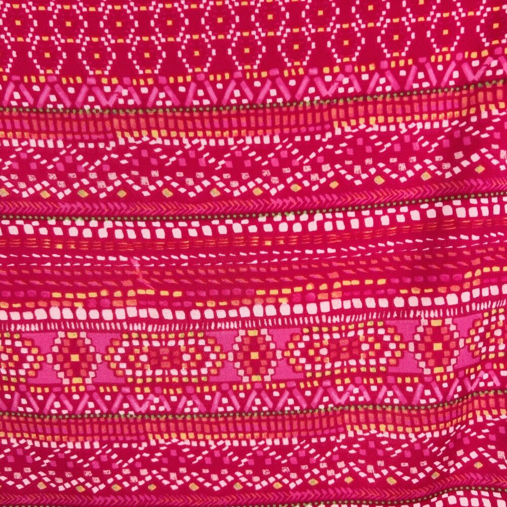 NWT Sangria Signature Pink Multicolor Pattern Fit &Flare V Neck Dress Womens 12 - Picture 5 of 12
